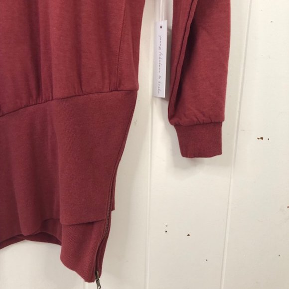 Young Fabulous and Broke Asymmetrical Turtleneck Sweatshirt Dress - Picture 9 of 12